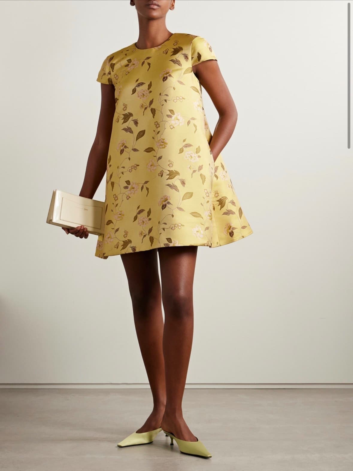 Staud Mia Floral Brocade Mini Dress - Image 1