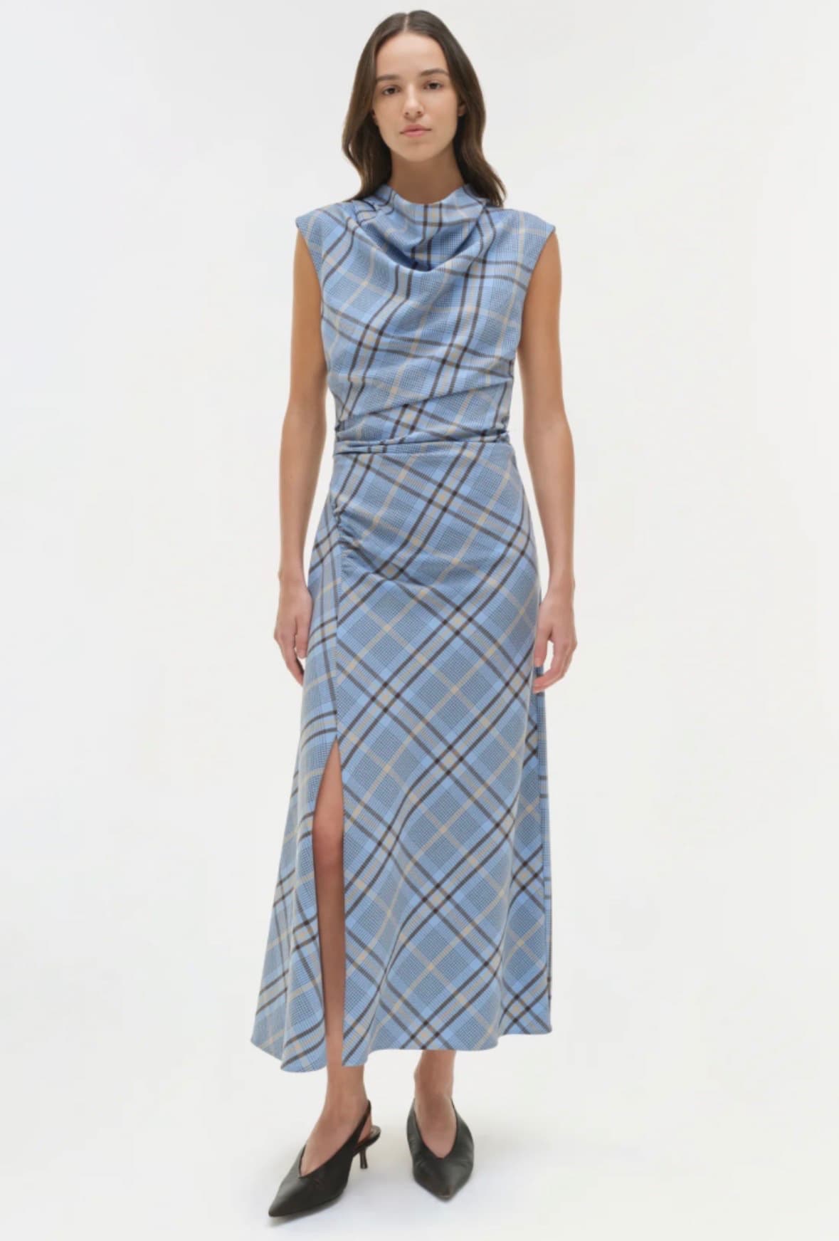 Simkhai Burke Draped Midi Dress - Image 1